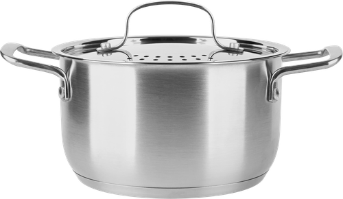 

Кастрюля Homeclub Rain нержавеющая сталь с металлической крышкой 2.5 л