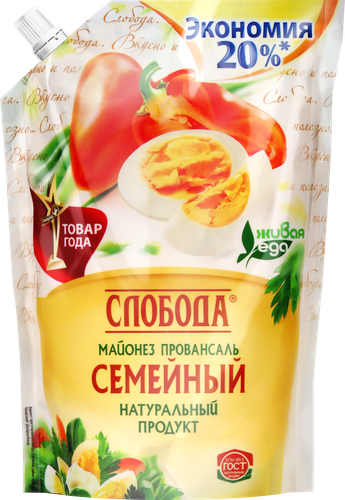 

Майонез Слобода Провансаль Семейный 50.5% 850 мл