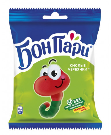 

Мармелад жевательный Бон Пари Кислые червячки 75 г