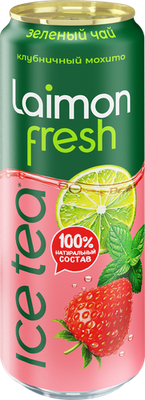 Напиток Laimon Fresh Зеленый чай Клубничный мохито 0.45 л