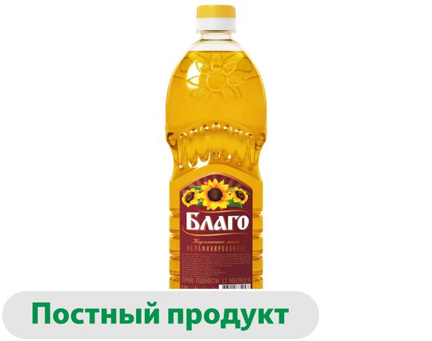 

Масло Благо Подсолнечное нерафинированное 650 мл