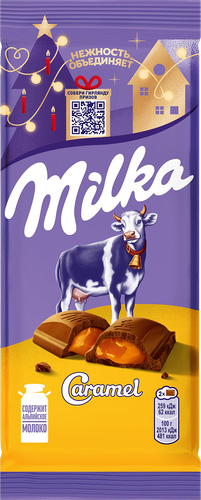 

Шоколад молочный Milka с карамельной начинкой 90 г
