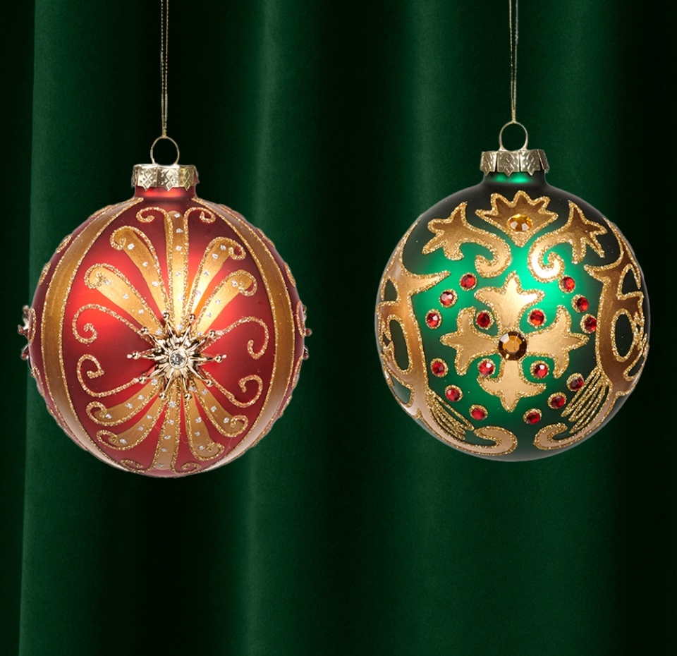 

Игрушка для елки Goodwill Шар с цветами из бисера красный/зеленый 10см, в ассортименте