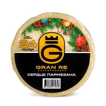 

Сыр твердый Gran Re Сердце Пармезана 40% выдержка 24 месяца вес