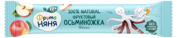 

Фруктовые кусочки ФрутоНяня Осьминожка яблоко 16 г