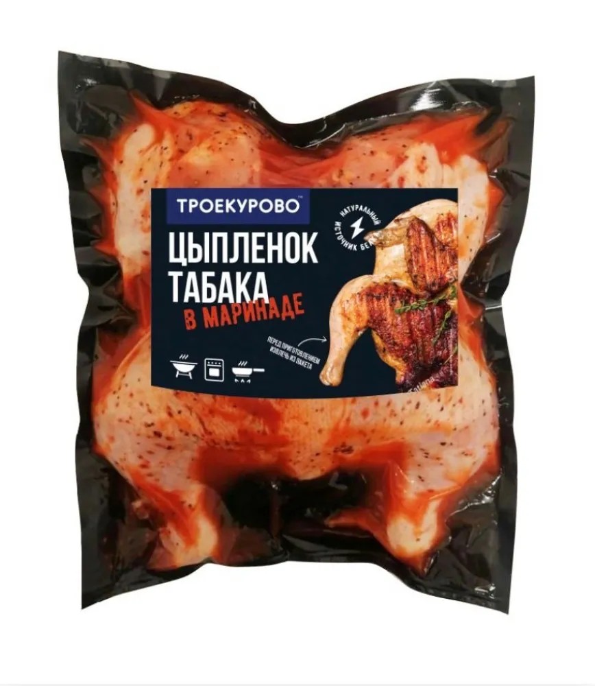 

Цыпленок-табака Троекурово полутушка охлажденный 900 г