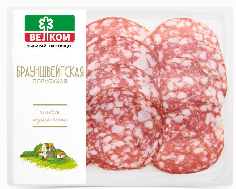 

Колбаса Велком Брауншвейгская сырокопчёная 90 г