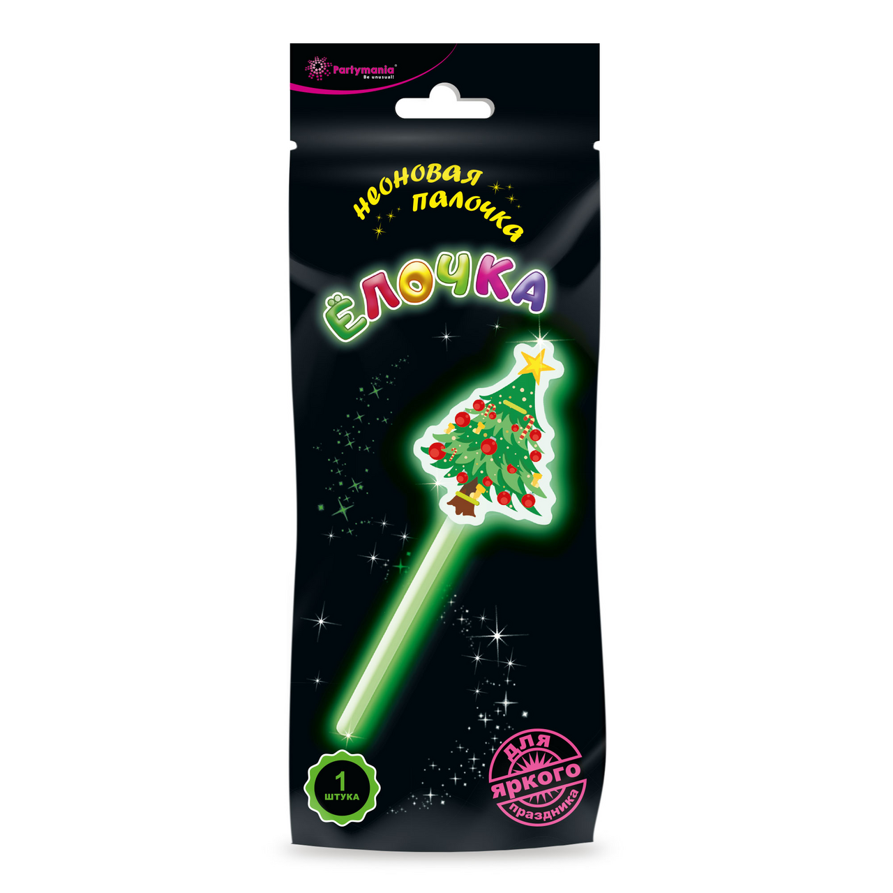 

Изделие для праздников и карнавалов Partymania Неоновая палочка ёлочка