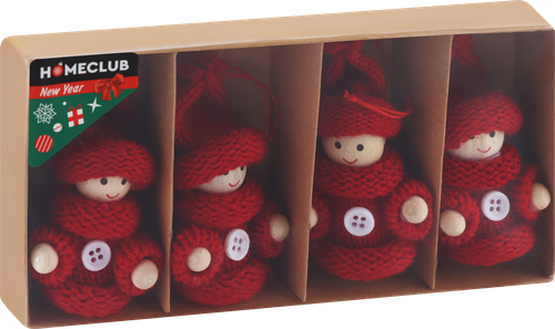 

Набор елочных украшений HOMECLUB Малыш в вязаном Арт. EXB60064A, 4шт