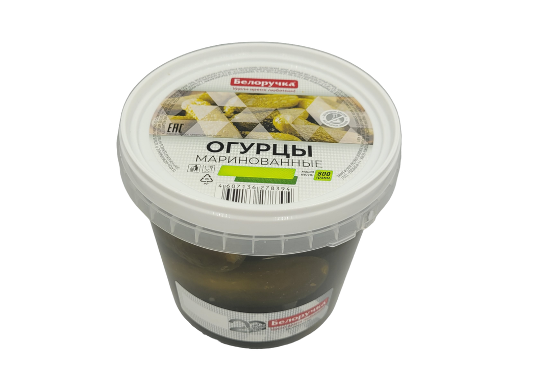 

Огурцы маринованные Белоручка целые 800 г