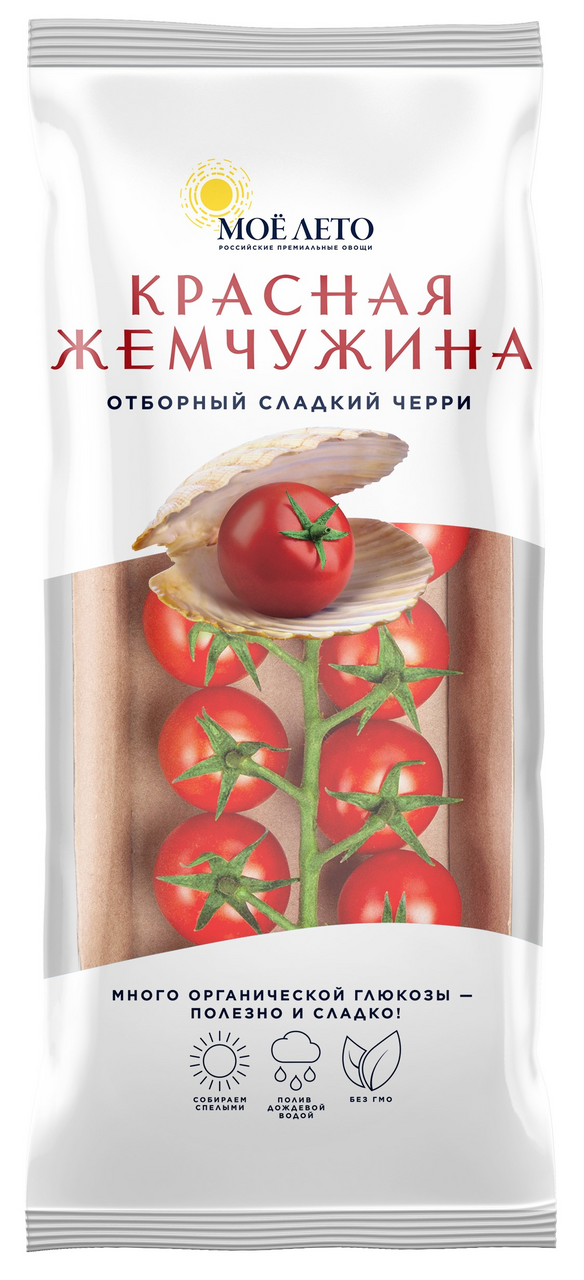 

Томаты черри Мое лето Красная жемчужина на ветке 200 г