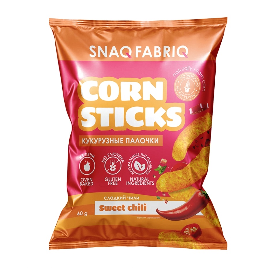 

Палочки кукурузные Snaq Fabriq Сладкий чили 60 г