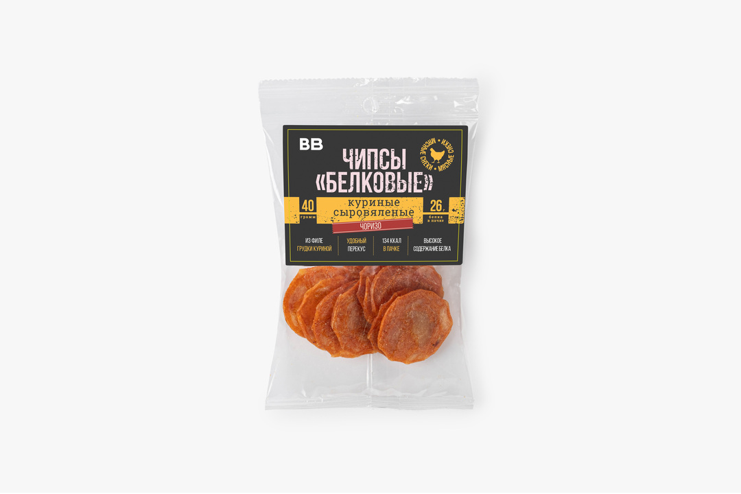 

Чипсы куриные ВкусВилл чоризо Белковые 40 г