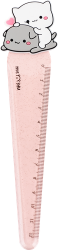 

Линейка Meshu Cute kittens, пластиковая с топпером 12 см