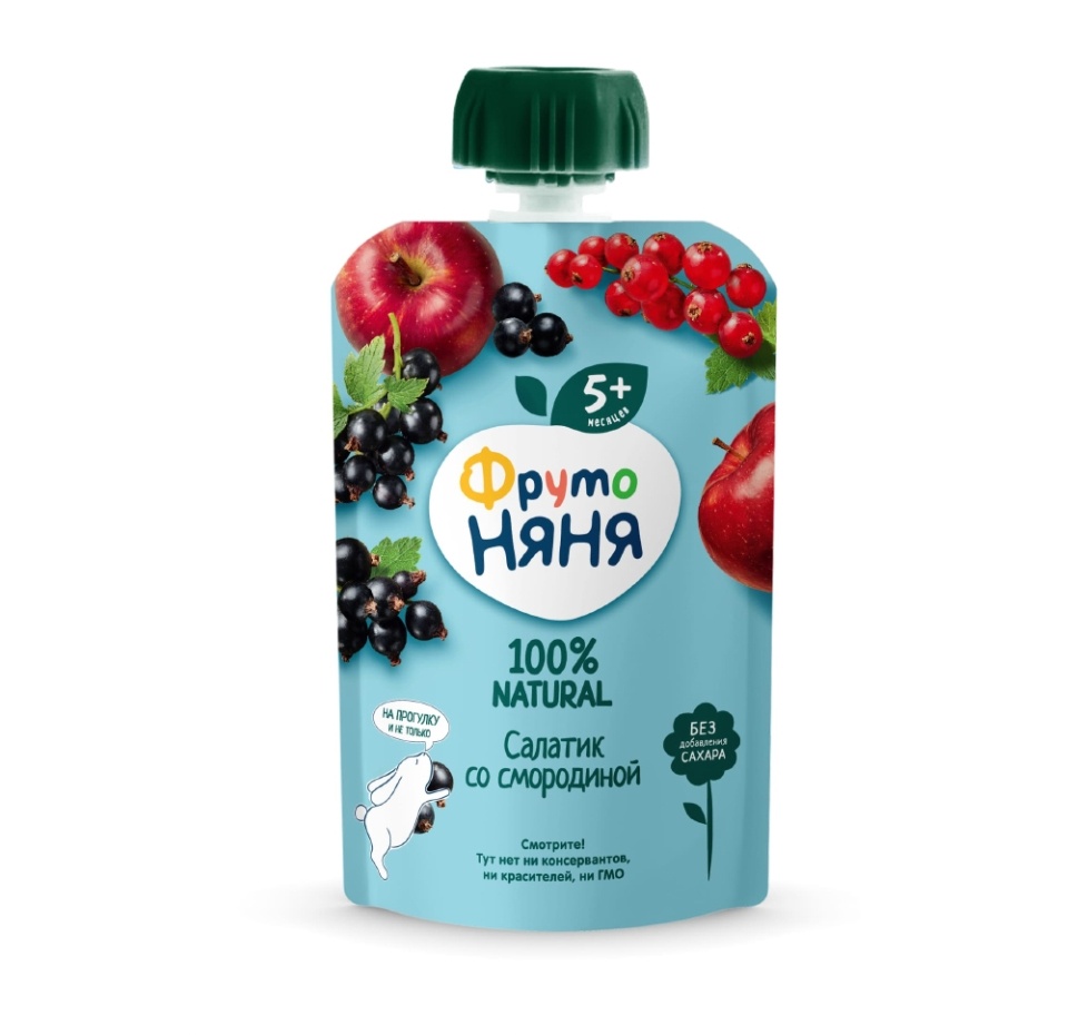 

Пюре ФрутоНяня салатик со смородиной с 5 месяцев 90 г