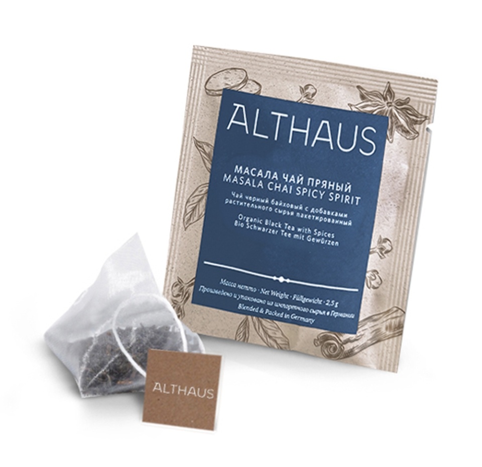 

Чай черный Althaus Masala Chai Spicy Spirit с добавками растительного сырья пакетированный 15х2.5г