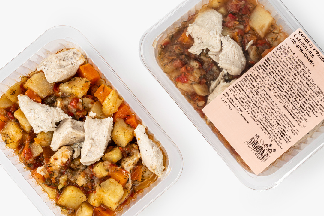 

Жаркое ВкусВилл По-домашнему из куриного филе с картофелем 500 г