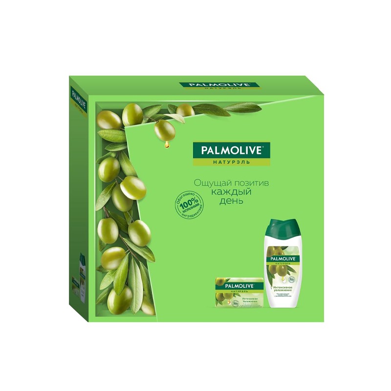 

Подарочный набор Palmolive Натурэль Интенсивное Увлажнение: Гель-крем для душа 250 мл, мыло 90 г