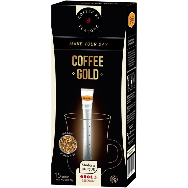 

Кофе растворимый в стиках Teatone Coffee Gold 15 х 1.8 г