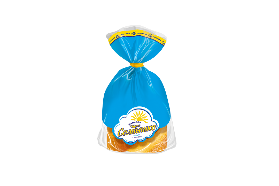 

Батон Каравай Наше солнышко половинка в нарезке 195 г