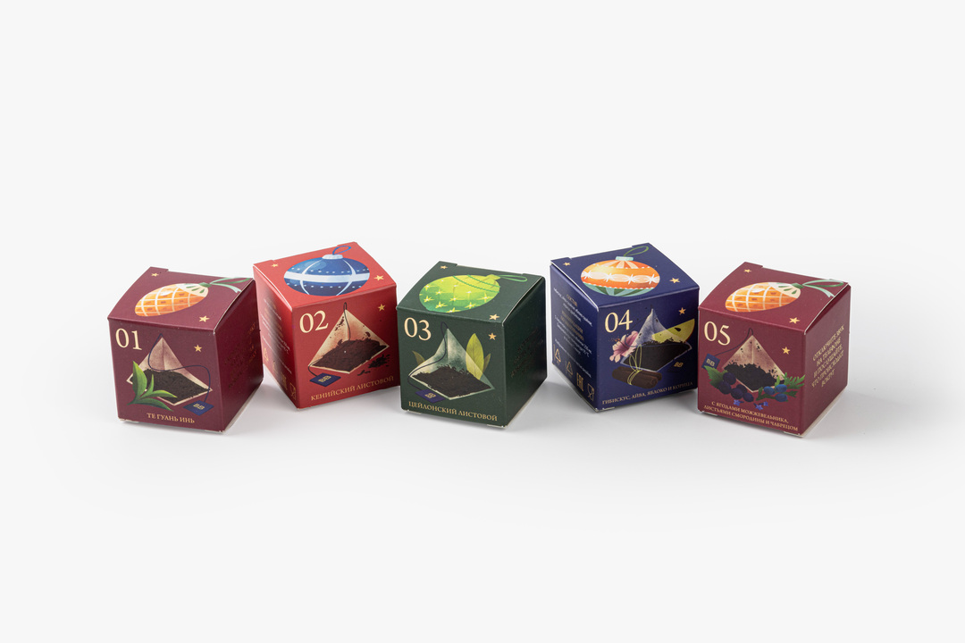 

Адвент-календарь чая ВкусВилл Новогодний в пирамидках 32 г