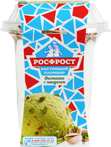 

Пломбир РосФрост фисташки-миндаль 12%, 175 г