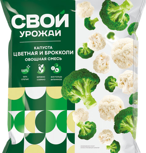 

Смесь овощная Свой Урожай капуста цветная и брокколи 400 г