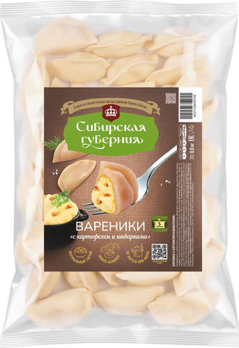 

Вареники Сибирская губерния с картофелем и шкварками 800 г