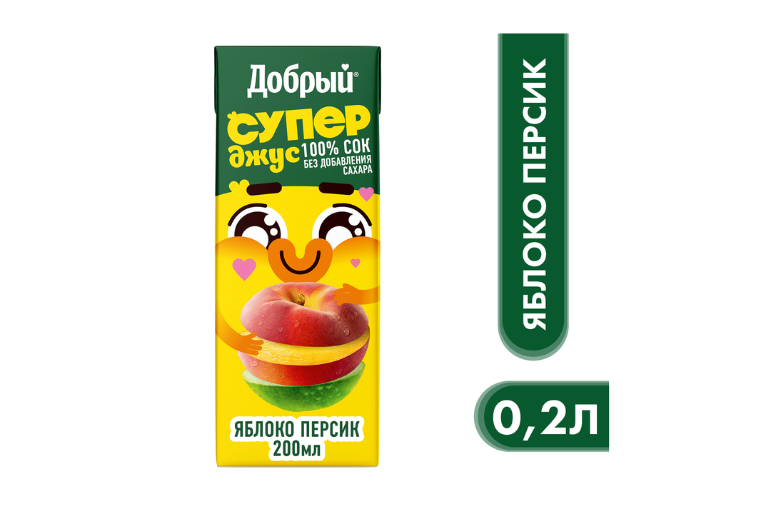 

Сок Добрый Active Kid яблоко-персик 200 мл