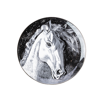 

Подарочный набор тарелка декоративная Императорский фарфоровый завод Восточный чёрный мустанг 300 мм