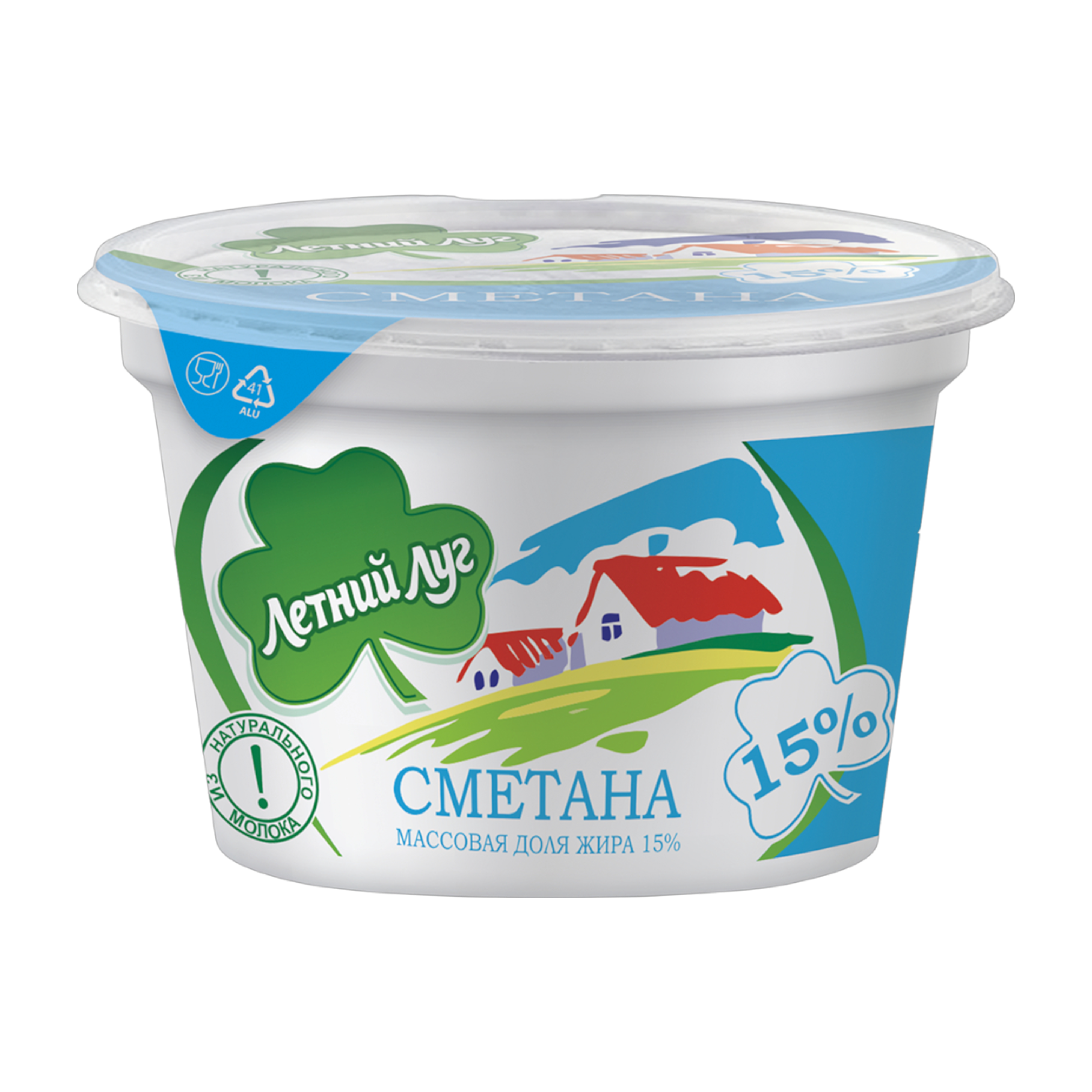 

Сметана Летний луг 15% 200 г