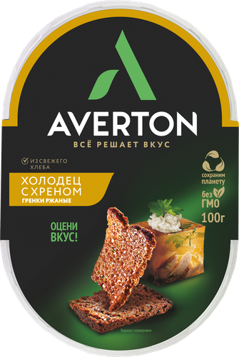 

Гренки Averton ржано-пшеничные холодец хрен 90 г