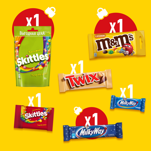 

Подарочный набор M&M's Friends Санки Деда Мороза на Новый Год 222 г