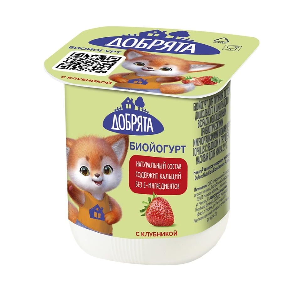 

Биойогурт Добрята клубника 2.9% без змж 100 г