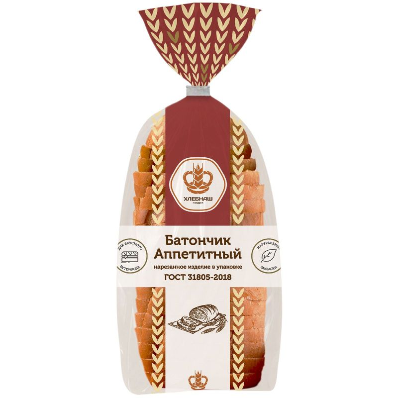 

Батончик Хлебнаш Аппетитный в нарезке 200 г