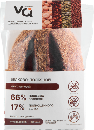 

Хлеб белково-полбяной VQ Формула Многозерновой нарезка 290 г