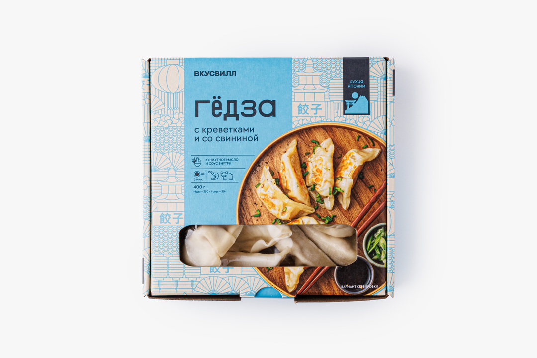 

Гёдза с креветками и со свининой, зам.(Продукт замороженный) 400 г