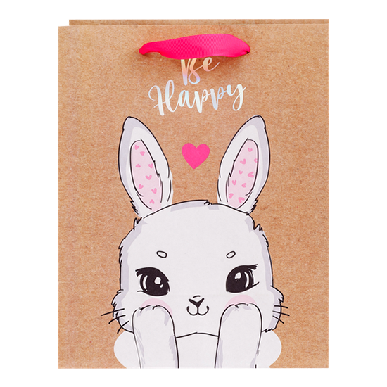 

Пакет подарочный Meshu Funny bunny 18х23х10 см крафт