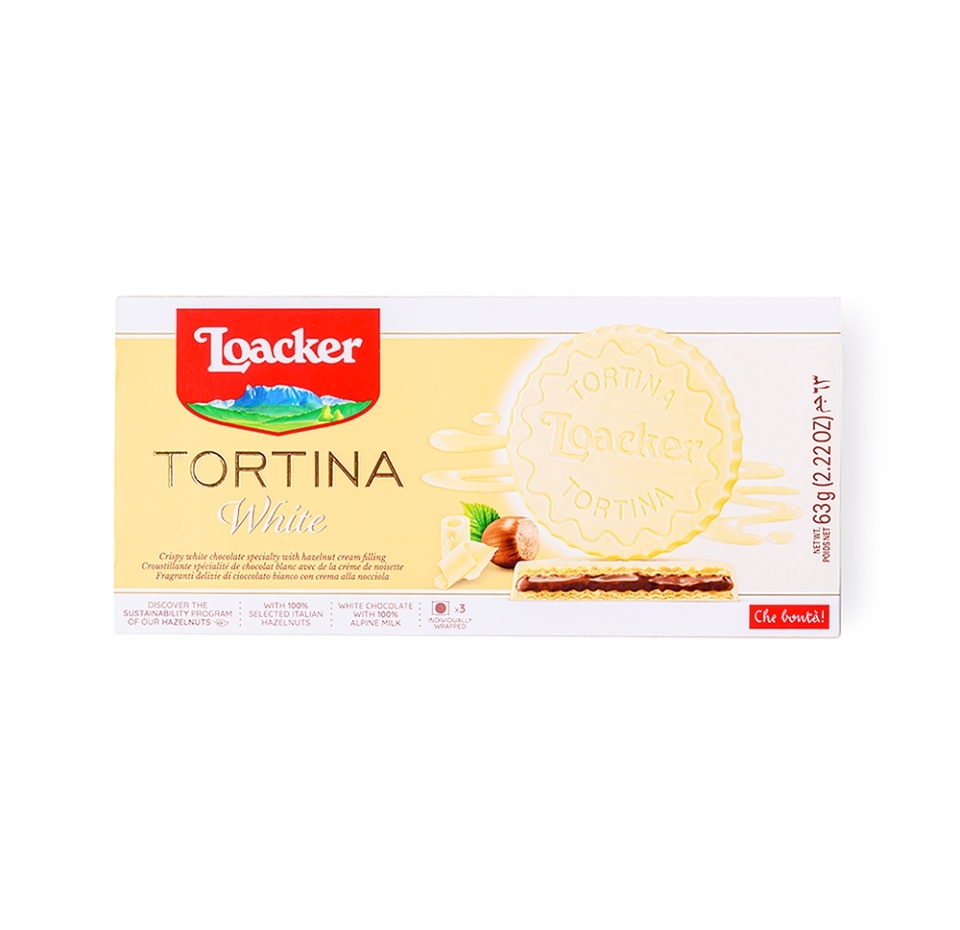 

Печенье Loacker Тортина с хрустящими прослойками вафель в белом шоколаде 63 г