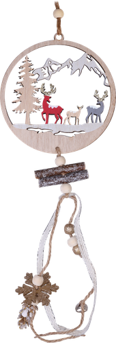 

Украшение елочное Homeclub Зимний пейзаж дерево 11 x 12 см, дизайн в ассортименте