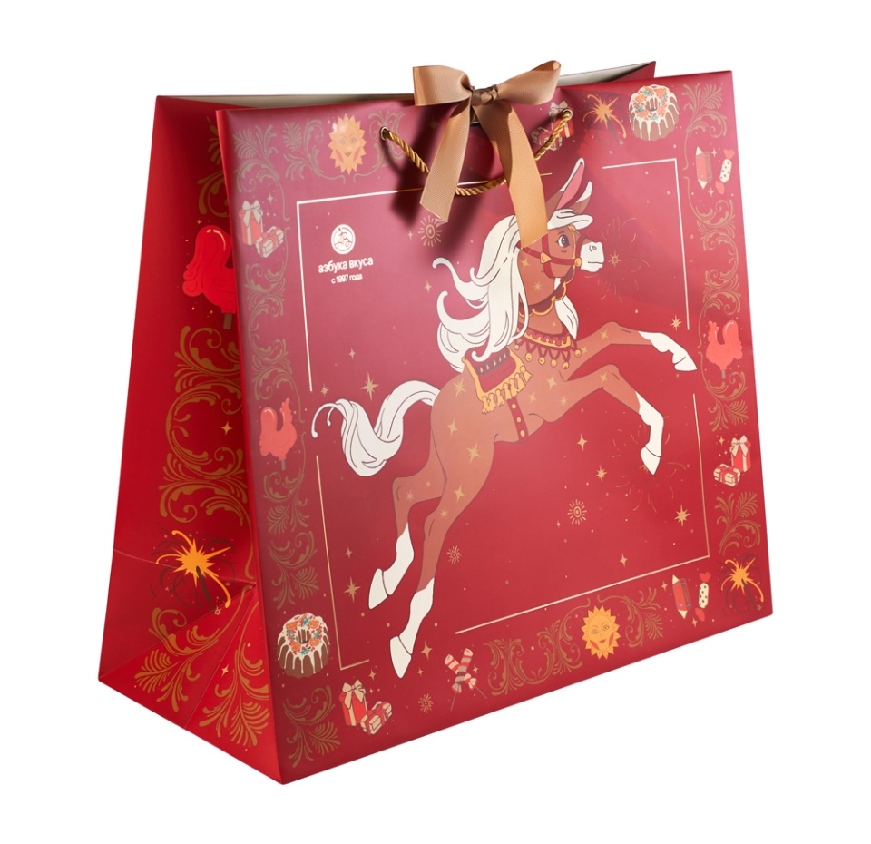 

Пакет подарочный Азбука вкуса Конёк-Горбунок L 45x40x20 см