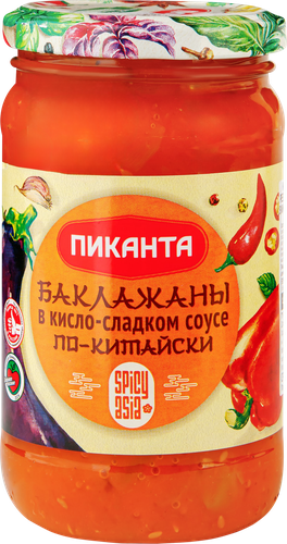 

Баклажаны Пиканта в кисло-сладком соусе по-китайски 360 г