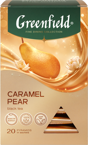 

Черный чай Greenfield Caramel Pear груша 20 пирамидок 36 г