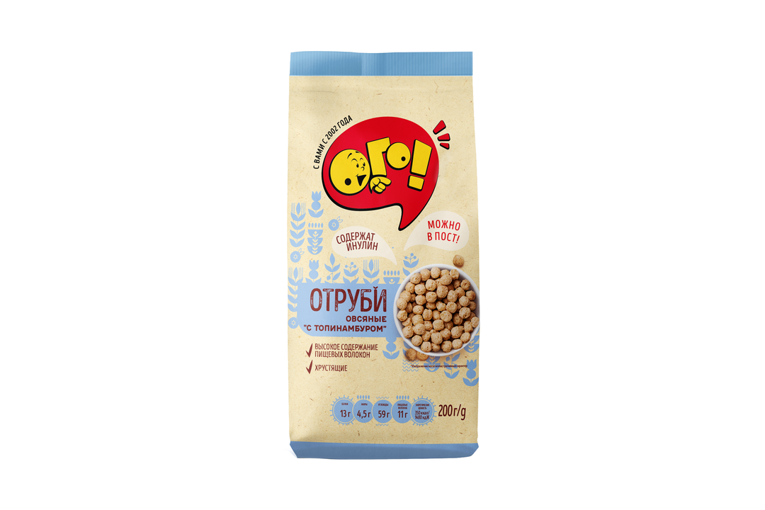 

Отруби Ого! Овсяные с топинамбуром экструдированные 200 г