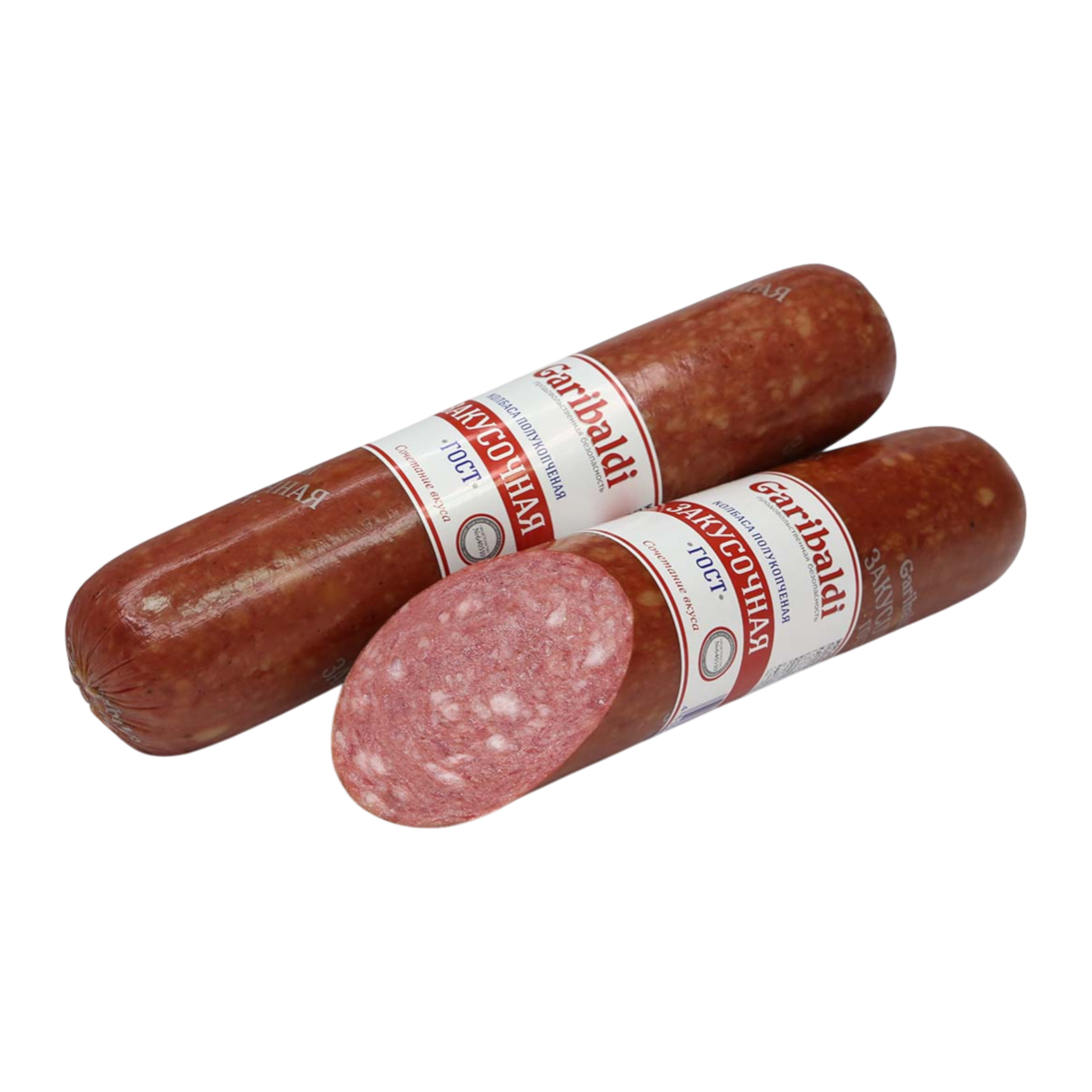 

Колбаса полукопченая Garibaldi Закусочная 400 г