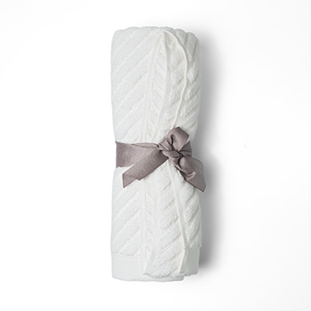 

Полотенце банное Азбука вкуса Детали белое жаккардовое плетение 50 х 100 см