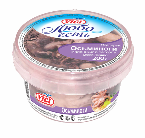 

Осьминоги маленькие Vici в рассоле 200 г