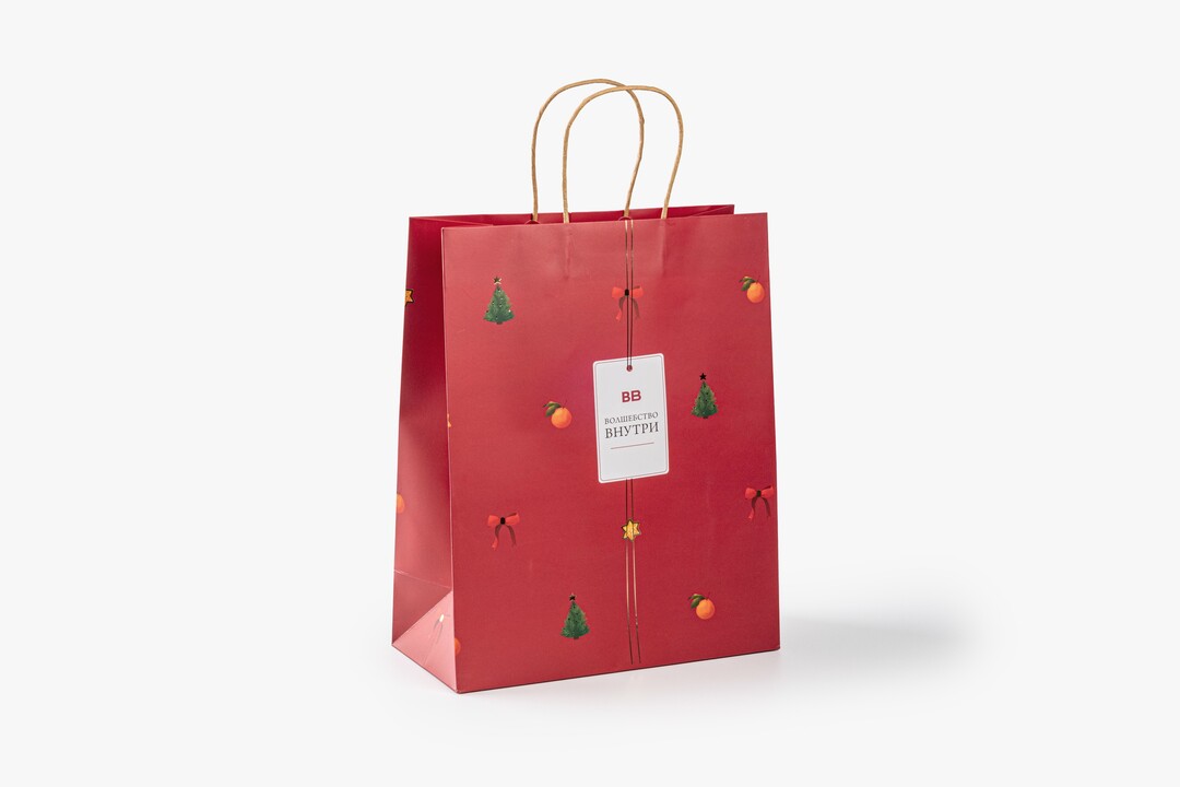 

Пакет бумажный Подарочный 26x32x12 см