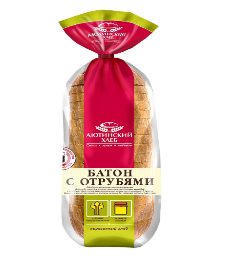 

Батон Аютинский Хлеб с отрубями в нарезке 440 г
