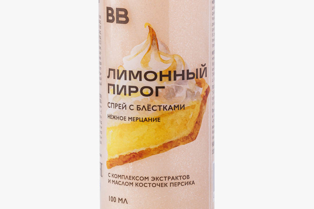 

Спрей с блестками ВкусВилл Лимонный пирог с комплексом экстрактов 100 мл